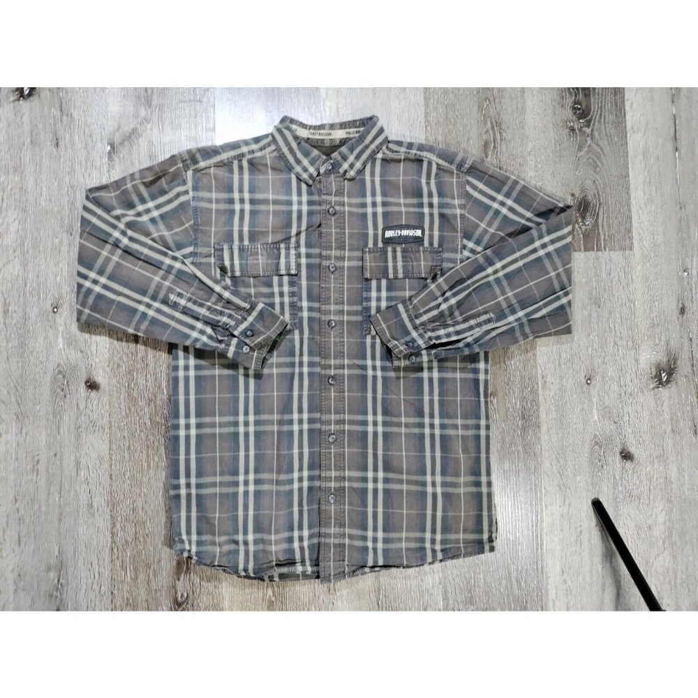Vintage Harley Davidson Mens Shirt Button Up Medium